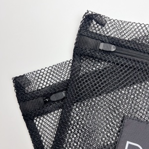 Customizable Foldable Black Coarse Mesh <strong>Laundry</strong> Bag <strong>Laundry</strong> Washing Bags With Loop - Product Image 3