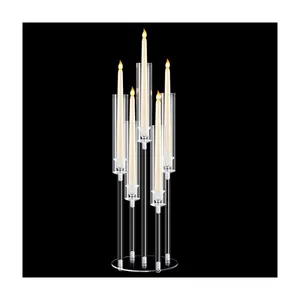 Los más vendidos, portavelas votivo de acrílico transparente de 4 pulgadas, candelabros de cristal, centros de mesa