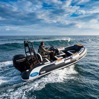 Bateau Semi-Rigide Gonflable à Coque en Aluminium en V Profond, Meilleure Vente, CE 6 Places, Grande Vitesse, Rib 360 390 Orca Hypalon, à Vendre
