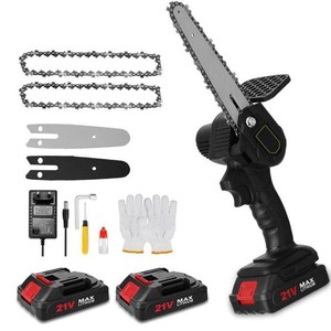 <b>Mini</b> <b>Chainsaw</b> 6 In Brushless Motor 21V Max Lithium Battery Powered Garden Woodworking Tool - Product Image 1
