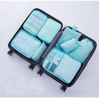 Cubes d'emballage de bagages imperméables personnalisés sacs d'organisation de voyage souples ensemble de 8 pièces pliables légers cubes d'emballage de voyage de stockage