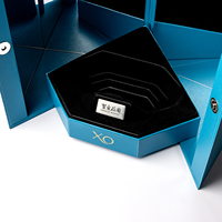 Boîte cadeau pour vin de luxe personnalisée, étanche, avec doublure en éponge, gaufrage, fermeture magnétique, pour bouteilles de vodka et de soda et organisateur de thé