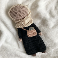 Poupée Musulmane Amigurumi Faite Main au Crochet avec Hijab, Jouet Islamique Rembourré pour Filles, Cadeau de Ramadan pour Enfants