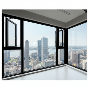 Fenêtre à battant triple <span class=keywords><strong>vitrage</strong></span> design moderne pour appartement, aluminium thermolaqué, compatible maison intelligente, <span class=keywords><strong>meilleur</strong></span> prix - Product Image 1