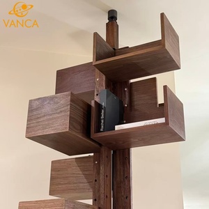 Bibliothèque italienne de luxe étagère d'angle étagère murale multicouche en bois étagère murale flottante décor à <span class=keywords><strong>la</strong></span> maison pour salon - Product Image 3