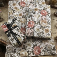 Kertas tisu sekali pakai anti minyak motif bunga terompet vintage grosir ukuran 50x70cm 17gsm langsung dari pabrik, cocok untuk tas hadiah dan pesta