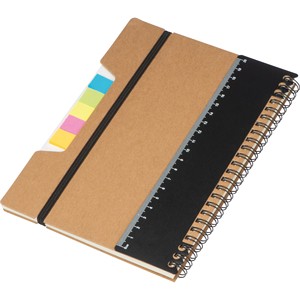 Hot Selling A5 Spiral Ring Biding Kraft Paper Cover Notebook Notepad <b>Planner</b> Ruler Stick Notes Writing <b>Book</b> for Office School - Product Image 3