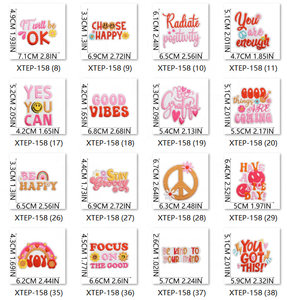 جديد بأحرف إيجابية تطريز الملابس بقع مخصصة جيدة المشاعر نوع يقول الحديد المطرزة على التصحيح للملابس أكياس القبعات - Product Image 5