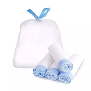 Sac de cordon en plastique PE imprimé par gravure de matériaux entièrement recyclés de haute qualité pour une utilisation à domicile de supermarché et d'exposition - Product Image 1