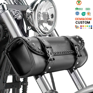 Nouveau Style vélo rétro en cuir noir <span class=keywords><strong>Mini</strong></span> sac à outils étanche sac de suspension résistant à l'usure <span class=keywords><strong>Moto</strong></span> sac de selle - Product Image 1