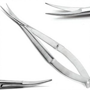 Custom Logo Beauty Manicure <b>Scissors</b> Curved Spring Action Extra Sharp Russian Eyelash Nail Care <b>CUTICLE</b> <b>Scissor</b> - Product Image 1