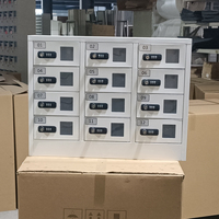 Casillero de Carga para Teléfonos Móviles Personalizado con 12 Compartimentos y Cerradura con Código PIN, Gabinete de Almacenamiento para Celulares