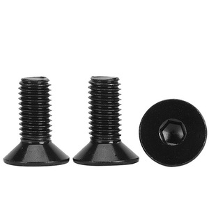 สกรูหัวแบนหกเหลี่ยมทำจากสเตนเลส304 M2 M2.5 M5 M4 M3สกรูหัวแบนสีดำตัวชี้วัด - Product Image 5