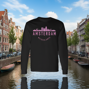 T-shirt à manches longues Amsterdam Pays-Bas Skyline - Product Image 3