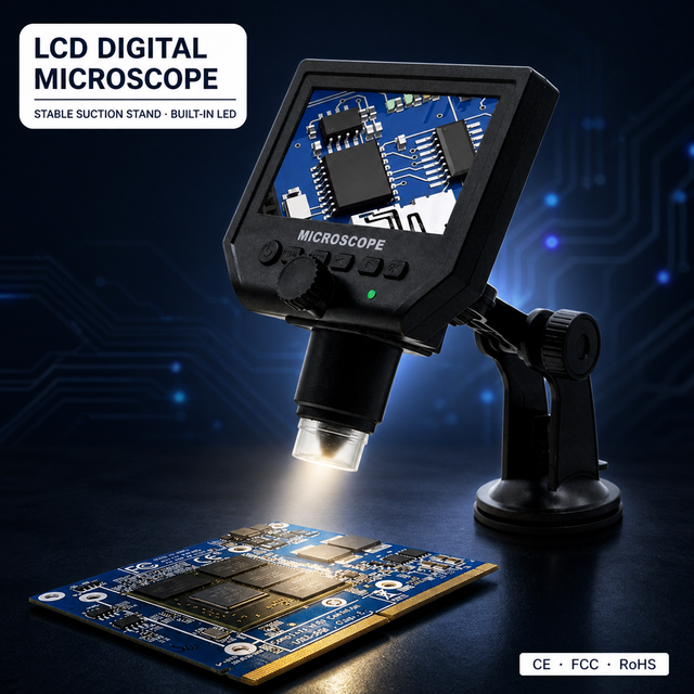 Portable HD Mobile Phone Repair with 4.3 Inch LCD Screen Electronic Digital Microscope 3.6MP Endoscope Magnifier Camera