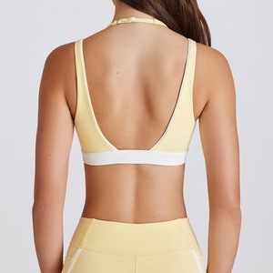 Reggiseno Sportivo Halter Monocolore da Donna, Imbottito ad Alto Supporto, Design a Due Pezzi, Traspirante per Corsa e Palestra - Product Image 6