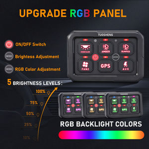 Panel de Interruptores con Garantía de por Vida, 6 Botones Retroiluminados RGB, Controlador de Iluminación Todoterreno Impermeable para Automóvil, Camioneta, UTV, ATV, Barco - Product Image 2