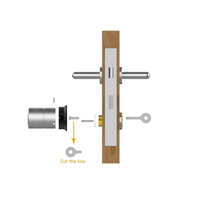 Cylindre motorisé Euro Tuya APP M530 Auto <span class=keywords><strong>Nuki</strong></span>, serrure de porte intelligente avec bouton, cylindre de serrure avec contrôleur de code, déverrouillage - Product Image 1