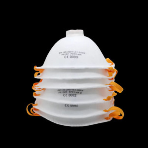 หน้ากากป้องกันฝุ่นจากการก่อสร้าง200MOQ <span class=keywords><strong>FFP2</strong></span>สีขาวพร้อมสายรัดศีรษะ20ชิ้นสำหรับโครงสร้างป้องกันฝุ่น PM2.5ละอองเรณู - Product Image 6