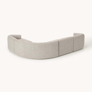Moderno Sofá Modular <span class=keywords><strong>en</strong></span> Forma de L de Lujo Ligero con Tela de Hilo Bouclé para Sala de Estar de Apartamento - Product Image 6