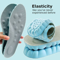 Semelles intérieures 4D Cloud Technology ultra-douces avec soutien de la voûte plantaire, protection des pieds, sensation nuage, forme en U, semelles intérieures en mousse à mémoire de forme 4D pour le sport