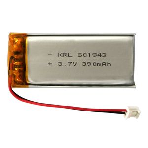 بطارية ليثيوم فائقة النحافة من الدرجة الأولى 501943 3.7 فولت 390 مللي أمبير في الساعة بسعة مخصصة للأجهزة القابلة للارتداء/إنترنت الأشياء من الشركة المصنعة الأصلية - Product Image 1