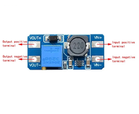 Modul Penguat Tegangan MT3608 DC-DC Step-up Converter 2A Maks 2V-24V ke 5V 9V 12V 28V Papan Catu Daya Booster