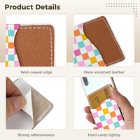 Dompet Kartu Kredit Motif Kotak-Kotak Crazybison Grosir/Kustomisasi, Desain Terbuka, Dompet Ponsel untuk Penggunaan Sehari-hari 10x7cm Tebal 3mm