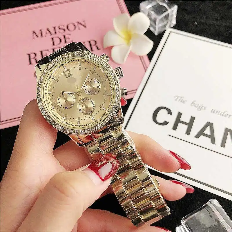 Custom Your Brand Logo Vintage Waterproof Female Watch stainless steel Quartz Watch