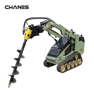 CHANCES Factory Direct <span class=keywords><strong>Mini</strong></span> Skid Steer Loader Post Hole Digger Auger Attachment Motor Direct Drive 1 Jaar Garantie Graafmachine - Product Image 1