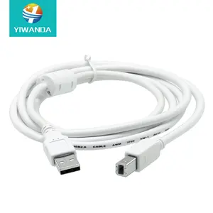 Usb Type Een Mannelijke Naar B Mannelijke 2.0 Printer Datakabel 1.5 Meter Witte Usb Printer Kabel Voor Printer Pc Scanner