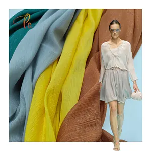 Hot Sale Fashion Shiny Two Tone Metallic Weave Soft Chiffon Lurex Fabric For Women Clothing