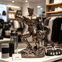 Statue de musculation en résine peinte à la main, trophée de compétition de fitness, décoration de bureau, ornement, cadeau, vente en gros
