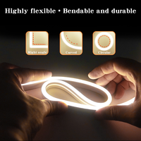 Tira de Luz LED Flexible de Neón 12V 24V, Silicona sin Puntos, IP67, Forma Personalizable para Letreros, Cajas de Luz, Tiendas, Luz Blanca, Rollo de 10m 5m