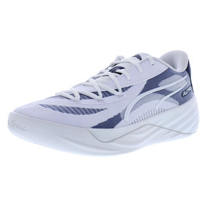 Zapatillas de baloncesto Puma All Pro Nitro Team para hombre, color blanco, azul marino, parte superior de malla, suela de goma, entresuela de EVA, ropa deportiva de verano - Product Image 3