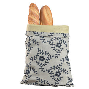 Bolsa de conservación con cremallera, de lino y algodón, <span class=keywords><strong>para</strong></span> frutas, pan, pizza y pasteles, con doble capa incorporada y hebilla. - Product Image 6