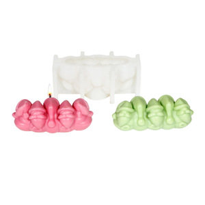 Santa Claus Shaped Silicone <b>Mold</b> For Candle Soap Cake Baking DIY Craft Molding Tools - Product Image 4