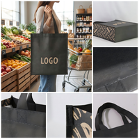 Sac de courses réutilisable en non-tissé, petite taille, logo personnalisé, certifié GRS, recyclable, capacité de charge 15 kg, poche intérieure, pour la vente en gros