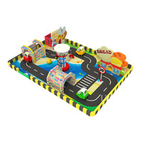 Aire de jeux intérieure pour enfants de la marque Liben, simulation de ville, circulation routière, équipement de jeu souple, simulateur de conduite pour enfants, personnalisé