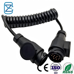 Cáp chuyển đổi điện châu Âu 2m, 13 chân, đầu nối xoắn ốc cho xe tải/rơ moóc, kèm đầu nối nhựa - Product Image 1