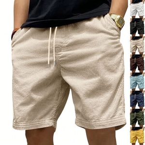 Pantaloncini Cargo in Velluto a Coste Pesante da Uomo 230GSM, Stile Vintage Workwear, Abbigliamento Urbano Retrò Estivo Streetwear - Vendita all'Ingrosso - Product Image 1