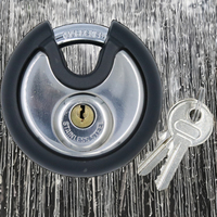 Serrure à disque en acier inoxydable 304 de type lune spéciale recouverte de caoutchouc étanche de 70mm pour porte personnalisable