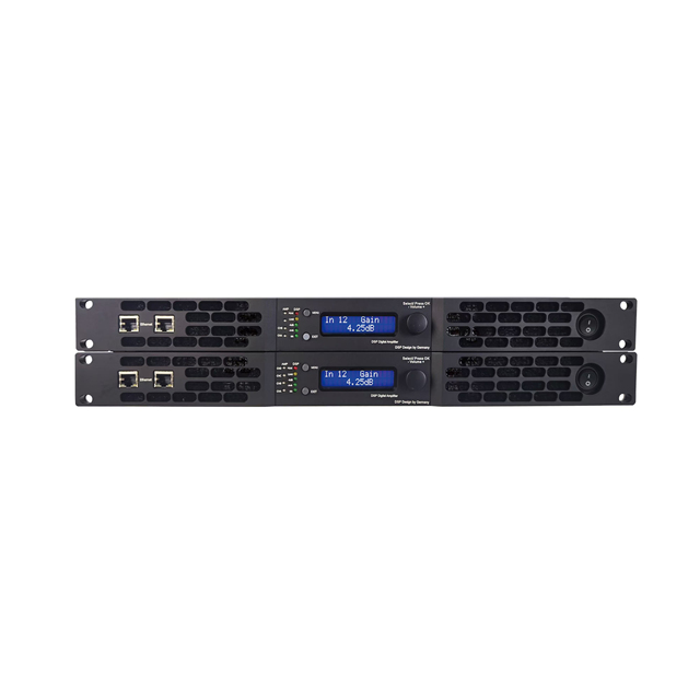 MARCO/OEM K50 2x4200W 1U Class D Power DSP Amplifier 2-Channel Stable PFC 85V-265V Metal Shell >100dB SNR >5000 Damping Factor