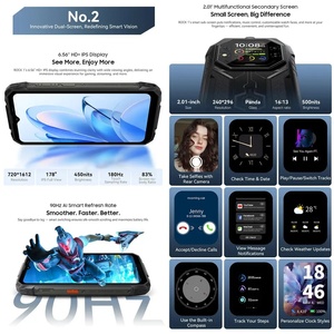 Smartphone robuste <span class=keywords><strong>Blackview</strong></span> ROCK 1, double écran, batterie 15000 mAh, 55 W, 8 Go + 256 Go, appareil photo 16 MP, 4G Android NFC <span class=keywords><strong>IP68</strong></span>/IP69K 90 Hz - Product Image 4