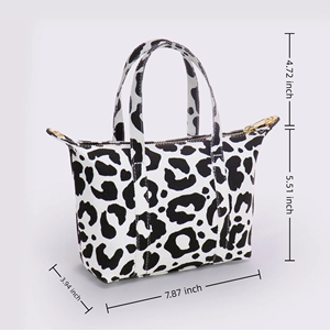 Canvas <b>Mini</b> <b>Tote</b> <b>Bag</b> Custom Portable Travel Sling Shoulder Crossbody <b>Bag</b> Removable Strap Zipper Women Cow Print Summer Autumn - Product Image 6