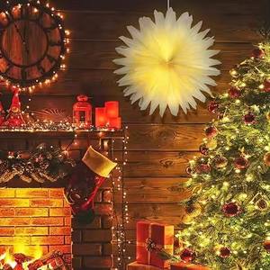 Nicro, мульти стильные рождественские украшения для дома, Светодиодная звезда, снежинка, бумажный фонарь, рождественские принадлежности, подвесная бумажная лампа - Product Image 5