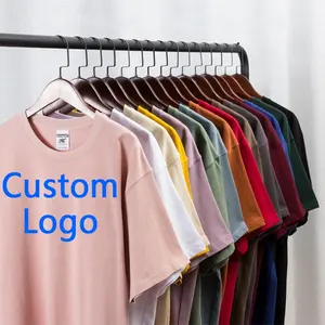 Custom Sublimation Logo Puff Printed Blank Plain Oversized Graphic Cotton Custom Logo Heavyweight Mens T Shirt For Men