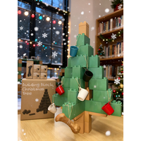 Puzzle de construction réutilisable à assembler soi-même, arbre de Noël, écologique, durable, pliable, portable, décoration de Noël pour le salon