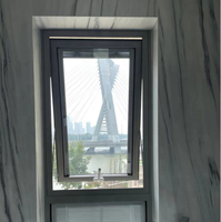 Fenêtre à auvent moderne en aluminium à prix d'usine avec double vitrage trempé et insonorisation pour maison, bureau, bâtiment aux Philippines