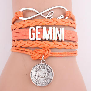 Infinite Love Woven Scorpio Pulsera <span class=keywords><strong>de</strong></span> constelación hecha a mano Pulseras <span class=keywords><strong>de</strong></span> pulsera del zodiaco para mujeres Hombres - Product Image 5